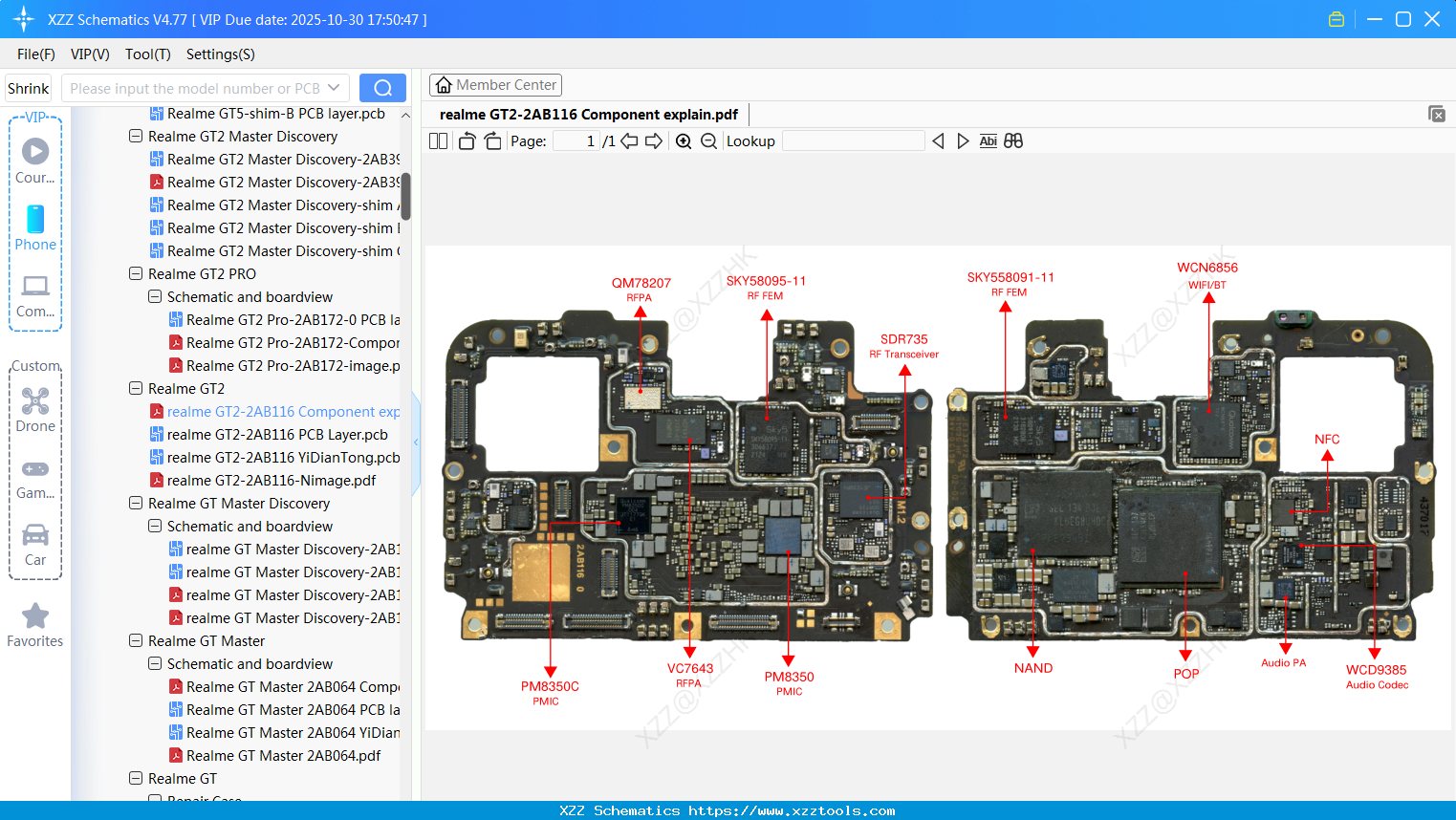 Realme GT2-2AB116 Component Explain